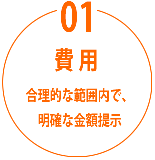 費用 合理的な範囲内で、明確な金額提示